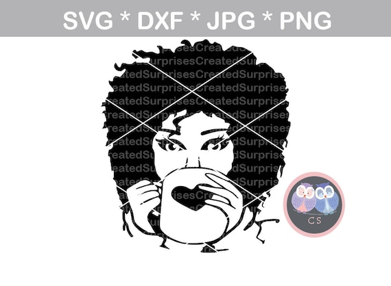 Download Woman Drinking From Mug Coffee Girl Svg Dxf Png Jpg Digital Etsy