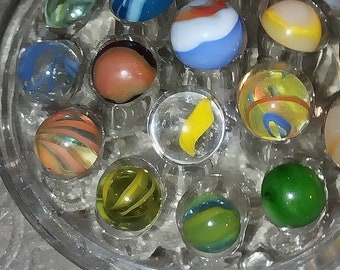 20 vintage marbles, Over 30 years old all of them. Remember you always receive a free with your order