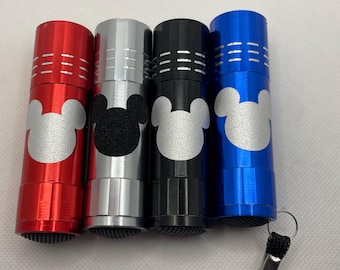 Disney Cruise Line mini LED flashlight - Mickey Mouse head logo - fish extender gift idea for boys, girls and kid