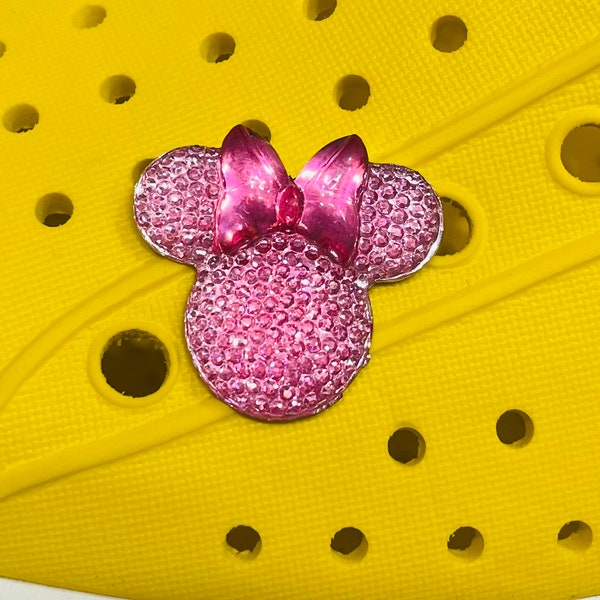 Minnie Mouse shaped shoe charm - great for Crocs or Natives - Disney Cruise Line Fish extender gift idea Pixie Dust