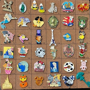 Disney Pins - make your own collection - hard to find and oversized pins - Mickey, Minnie Mouse, Stitch, Buzz Lightyear, Arial, Elsa BB8