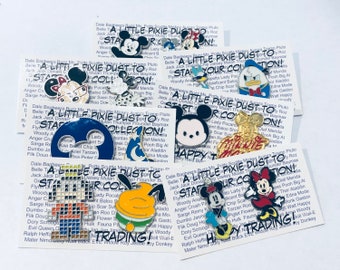 Disney Trading Pin Starter set - Mickey Mouse, Minnie, Daisey, Donald Duck, Goofy - Disney Cruise Fish Extender gift idea for boys teens