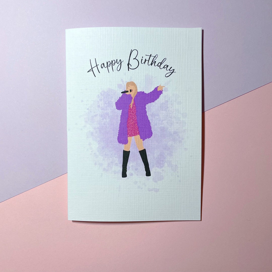 Taylor Swift Birthday Card - Etsy