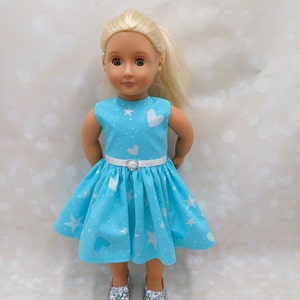 Stars and Hearts Dress Fits Our Generation Fits American Girl Doll