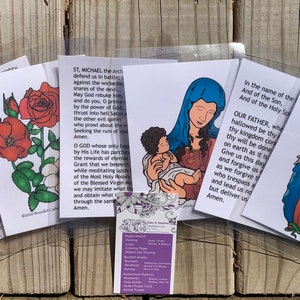 Catholic Rosary Prayer Cards
