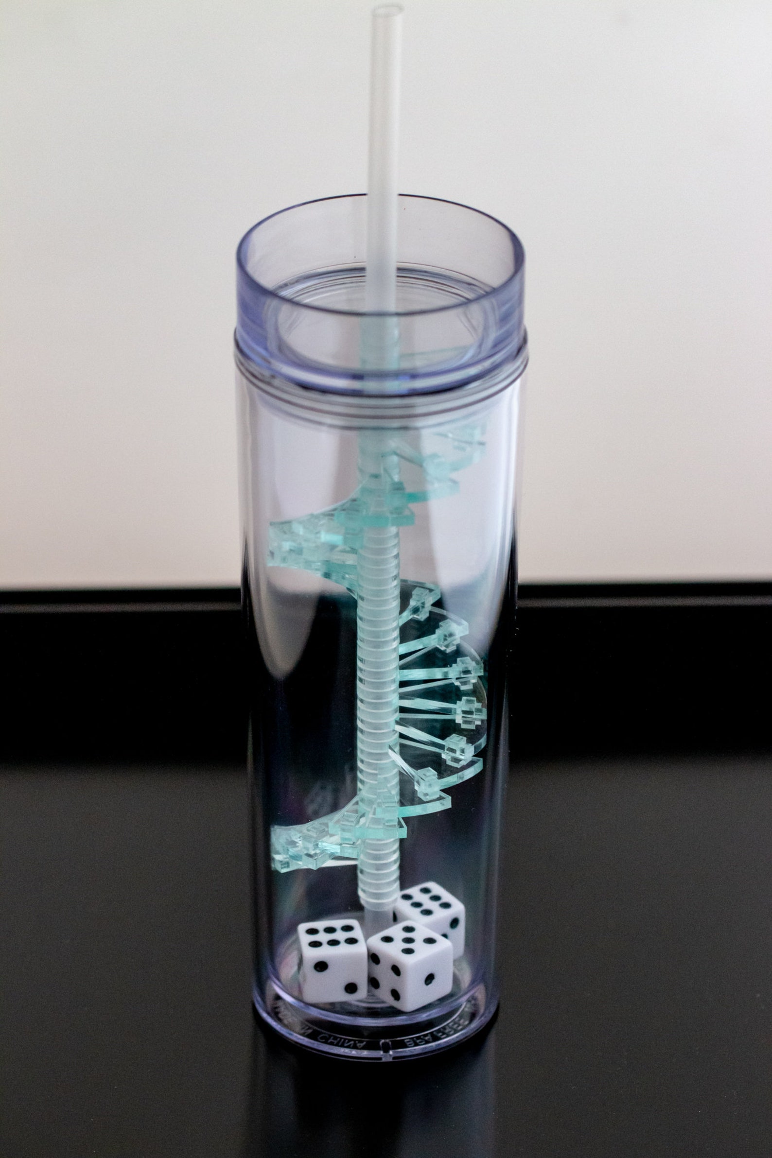 Dicesion™ Glass Green Dice Tumbler Spiral Staircase Style Etsy