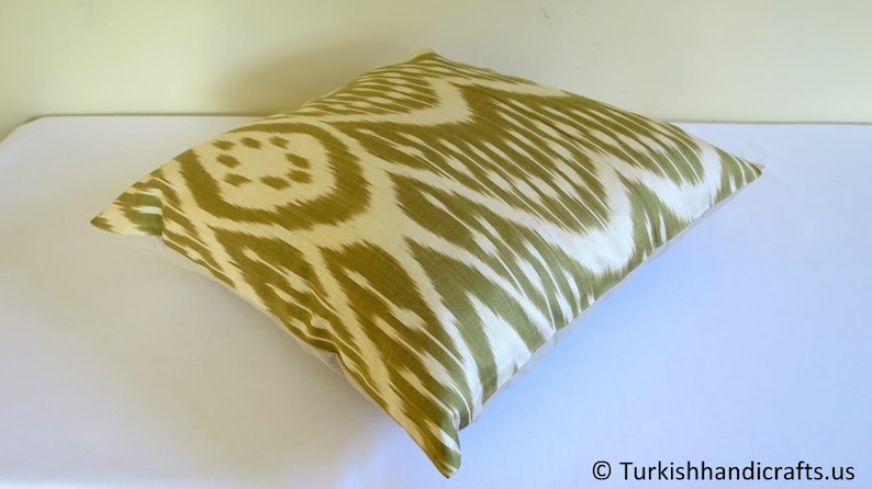 Hand Woven Ikat Pillow Cover Colorfull Ikat Pillow Cover Handmade Pillow Cover Silk Uzbek Pillow Cover Silk Ikat Pillow Cover