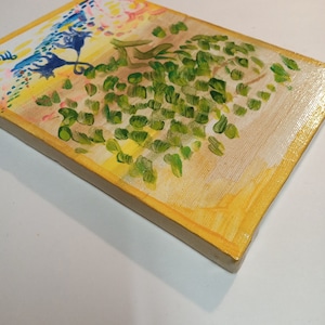 A Mini Painting (Abstract Painting Study/Series);tiny painting;Abstract Expressionism;mini acrylic painting;acrylic painting;for cat lovers