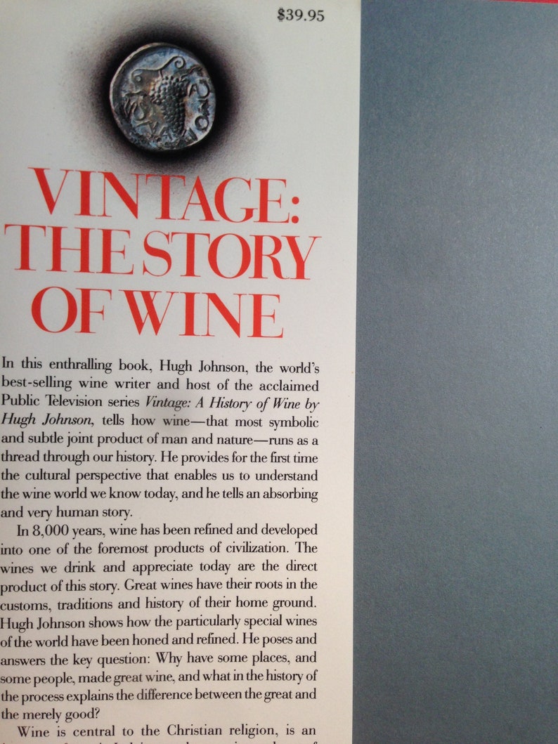 An 80s Bookvintage the Story of WINE by Hugh Johnsonhugh Johnsonwine