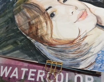 Quick Watercolor & Ink Portraits (Your Own 12 × 9 in. Portrait In Simple/Surreal Watercolor Washes);watercolor portraits;color portraits;