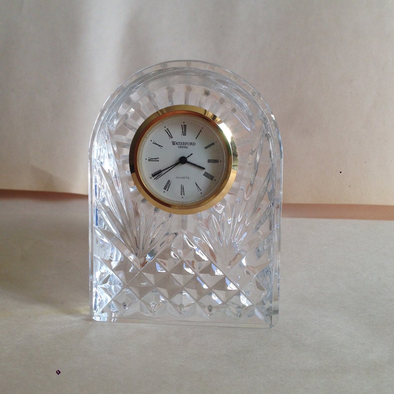A Vintage Waterford Crystal Small Desk Clock