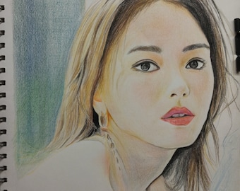 Color Drawing Practice (e.g., Rough Drawing Samples/Color Portraits/Sketches, 12×9&quot;/14×11&quot;...);accepting commissions (photo submissions);