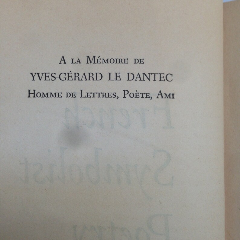 A 50s Vintage Poetry Book French Symbolist Poetry