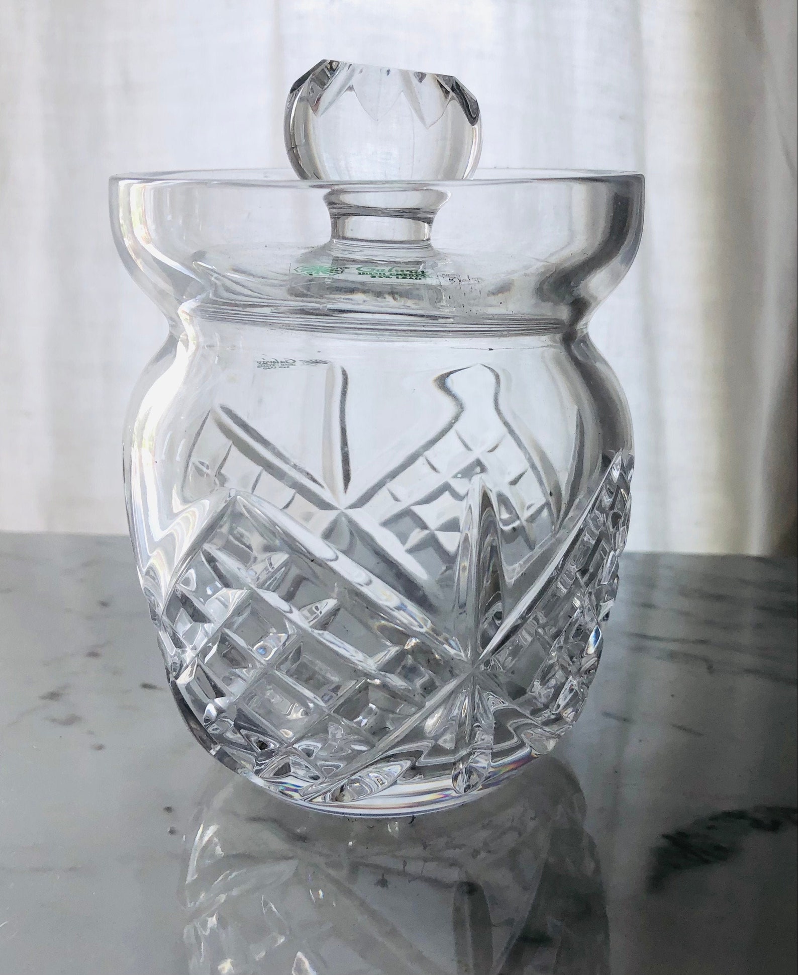 Irish Galway Crystal Jar Etsy UK