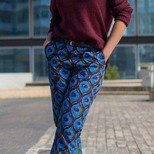 Harem Pants in Blue, With Large Pocket and Flexible Waist Unisex
