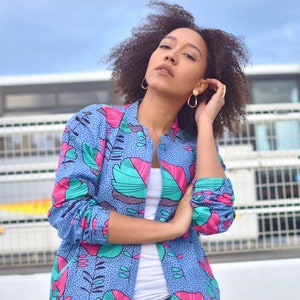 Sally wax bomber jacket, women&#39;s jacket / bomber jacket, wax bomber jacket, colorful jacket, summer jacket, bomber women&#39;s clothing