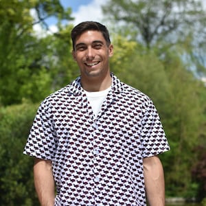 Unisex-Wachshemd / Maky-Hemd, Herren-Kurzarmhemd, Sommerhemd, Herrenbekleidungshemd, Hemd mit Knöpfen, Hemd