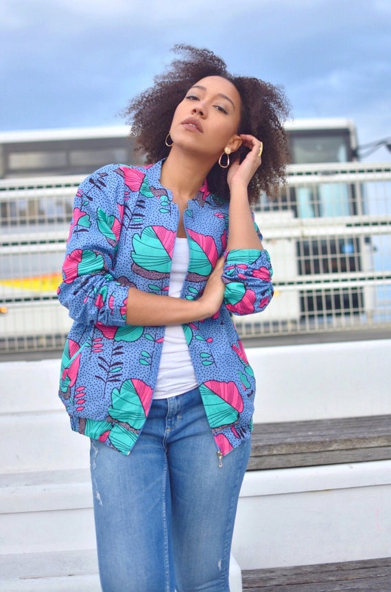 Sally Wax Bomber Jacket, Women's Jacket / Bomber Jacket, Wax Bomber Jacket,  Colorful Jacket, Summer Jacket, Women's Clothing Bombers 