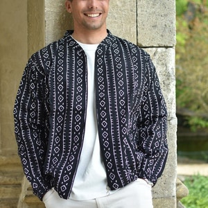 Bomberjacke aus Wachs Aroun / Bomberjacke aus Wachs für Herren, Herrenjacke, Bomberjacke für Herren, Bomberjacke für Männer, Herrenjacke, Unisex-Jacke, Sommerjacke