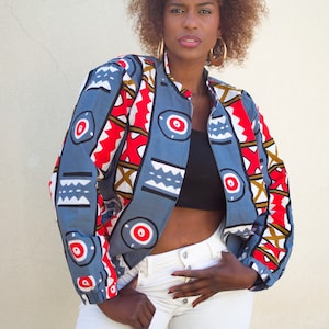 Achille wax bomber jacket / women&#39;s jacket, women&#39;s bombers jacket, summer jacket, colorful jacket, unisex jacket, women&#39;s clothing jacket, bombers