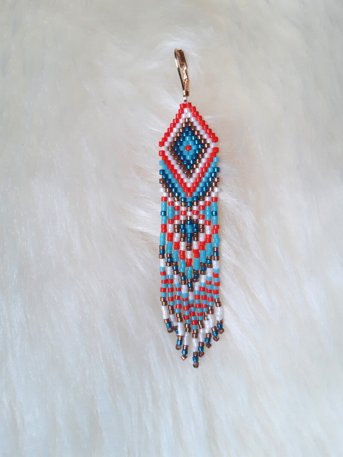 Miyuki beaded woven earring Etsy