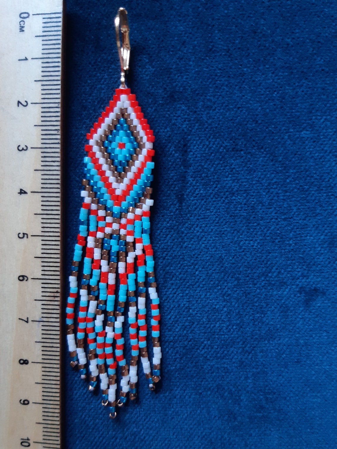 Miyuki beaded woven earring | Etsy