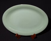 FIRE KING, Jadeite, Jadite, Jane Ray, Serving Plate, 12 inches, Collectible Fire King, Vintage Fire King, Anchor Hocking, platter