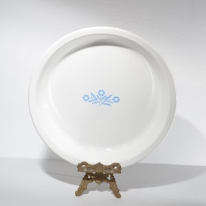 CORNING WARE Vintage blauwe korenbloemtaartplaat P309 Corning Ware korenbloemblauw pyrokeramisch verzamelobject jaren 60
