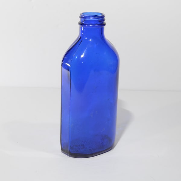 Vintage Kobalt Blau Glasflasche Echte Phillips Dekorative Sammler Glasflasche Home Decor Canadian