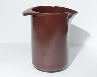 Melamine Pitcher chocolate brown Melmac Modern pitcher  Taiwan Vintage 1 liter