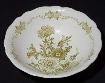 J&G MEAKIN Royal Staffordshire Hathaway Bone China serving bowl 9 inches vegetable bowl Vintage ironstone dishwasher safe olive green floral