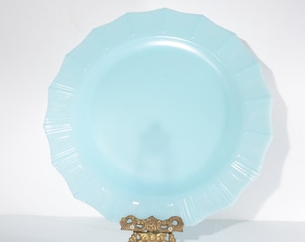 SELTENE PYREX türkisblaue Servierplatte Tablett 12-Zoll-Sandwichplatte Vintage Crown Canada Rotkehlchen Eiblau Pyrex Azurit