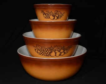 PYREX オールドオーチャードボウル コンプリートセット 4個入り