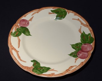 Vintage Franciscan Apple hand decorated dinner plate Bone China Made in California USA 10 5/8" Earthenware chip
