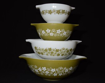 PYREX Daisy Citrus Cinderella Nesting bowls 441 442 443 444