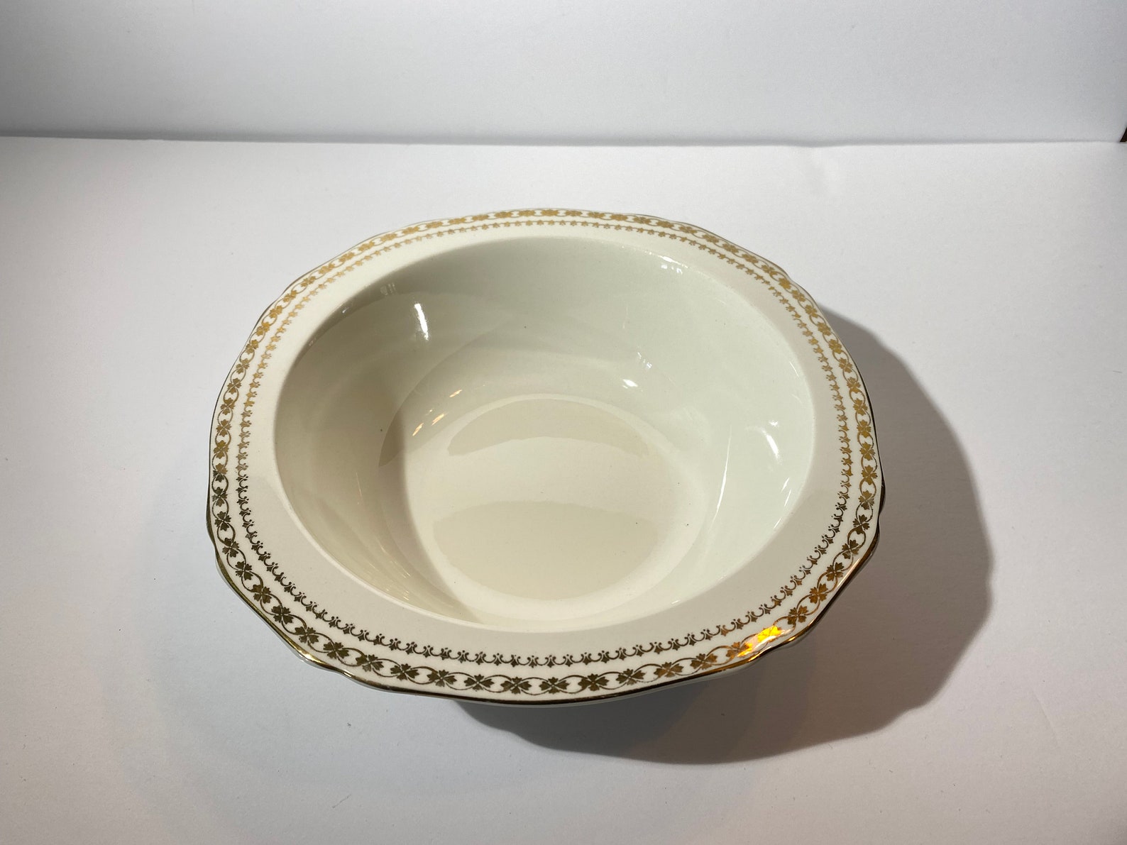 ALFRED MEAKIN Gold Crown Serving Dish Vegetable Bowl Round 9 Etsy