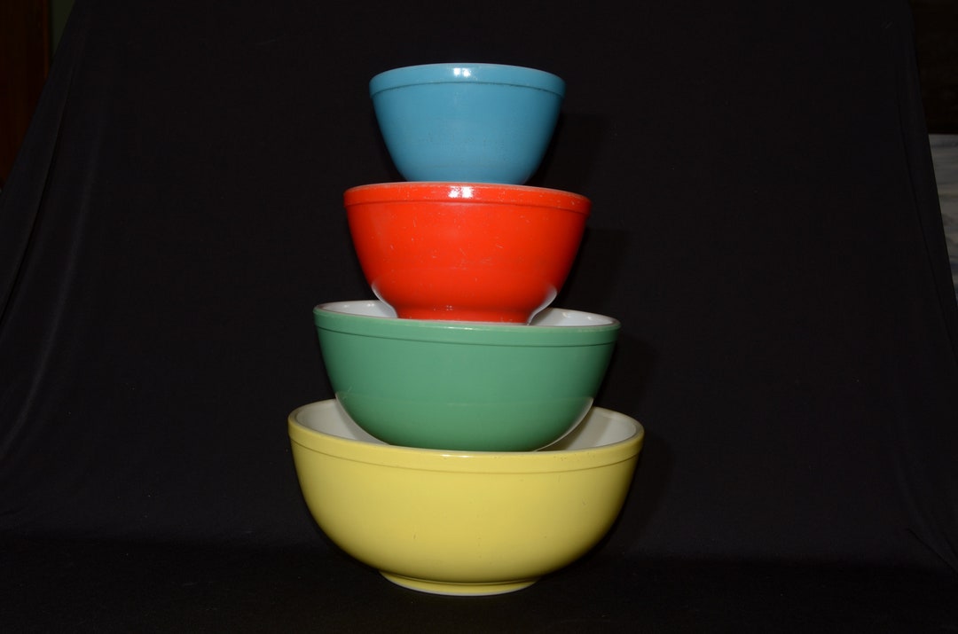 Nesting Mixing Pyrex Primary Colors Mixing Bowl Set Primary Color