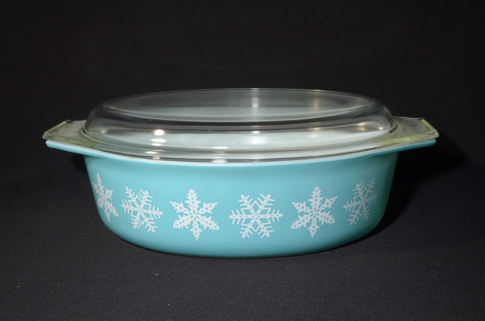 PYREX Snowflake Casserole Dish Clear Lid 2 1/2 Qt 1950s Vintage 045 ...