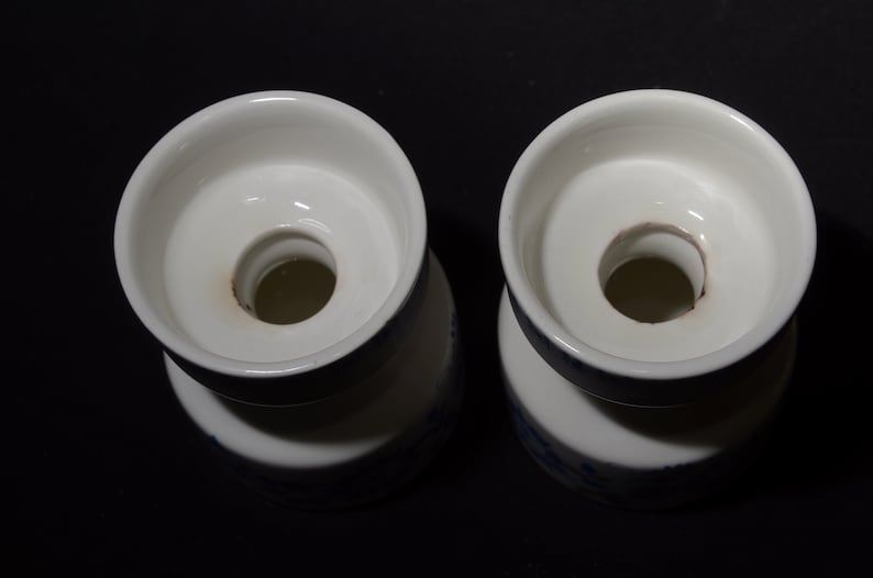candle holder candlestick Norway Figgjo midcentury Turi Gramstad rare One pair vintage 1960s Lotte burn marks