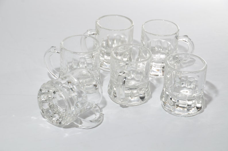 Set of 6 Federal Glass Shot Glasses Shooter Glasses Clear Etsy Canada