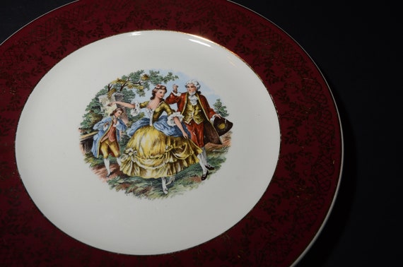 Set Of 4vintageoriginal Versaillesdinner Plate 22k Gold Etsy