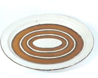 Stonehenge Midwinter Earth England serving plate serving dish platter brown pottery 1970s farmhouse decor hard to find