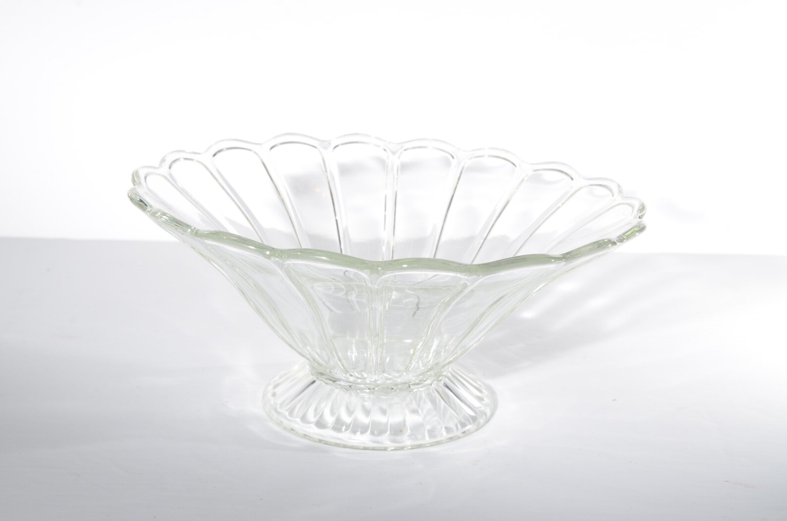Vintage Fruit bowl glass bowl fluted flared panels Etsy