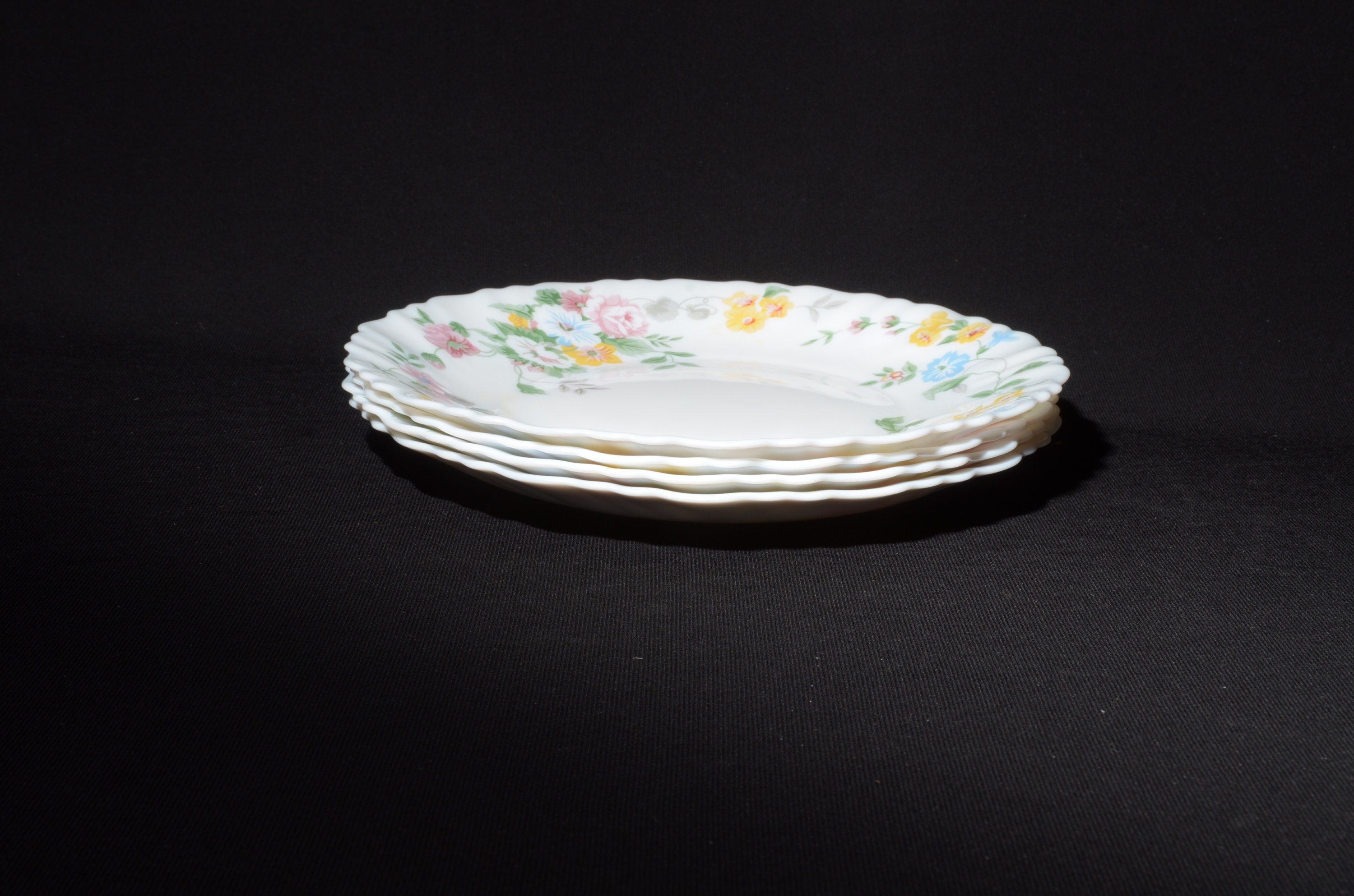 Lot12 De 4 Petites Assiettes Arcopal Vintage France D 20 Cm Décor