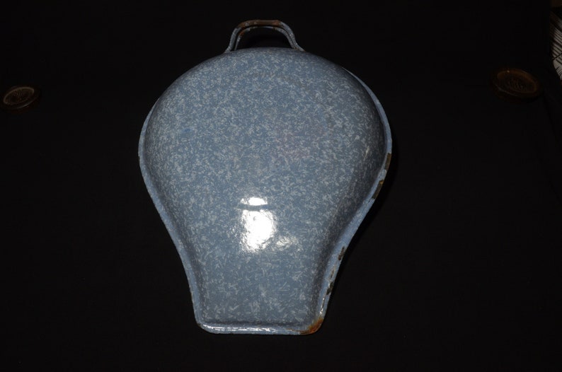 Vintage Enamelware Bedpan Urinal Nursing Student Gift Enamel Etsy