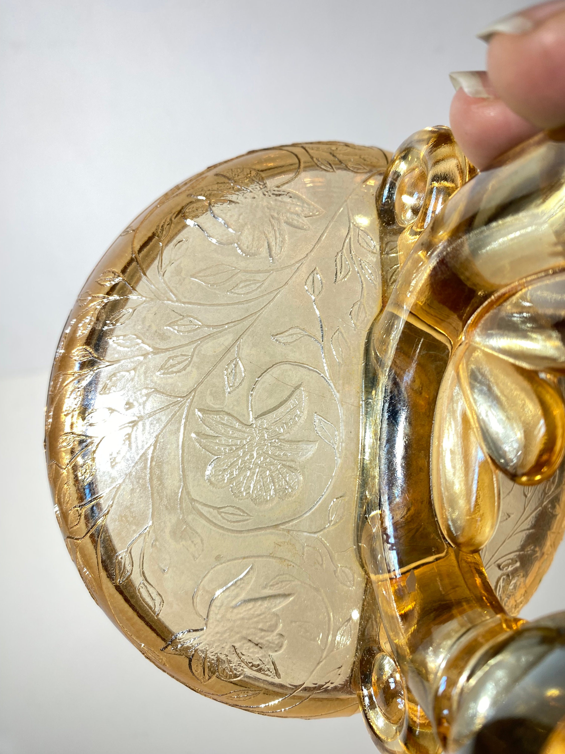 デプレッショングラス フローラゴールド ルイザ・ジャネットグラス