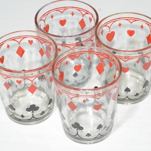 Set di 4 bicchieri color senape, bicchieri vintage per carte da gioco, bicchieri retrò, bicchieri da collezione, bicchieri color senape Schwartz, bicchieri da collezione, bicchiere per la festa del papà.