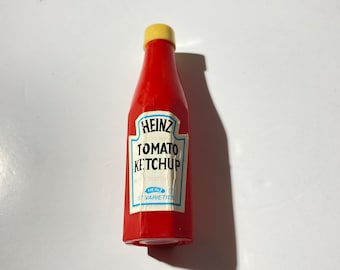 Petit shaker en plastique Heinz Tomato Ketchup 10,4 cm de haut, casquette de collection Made in Macao