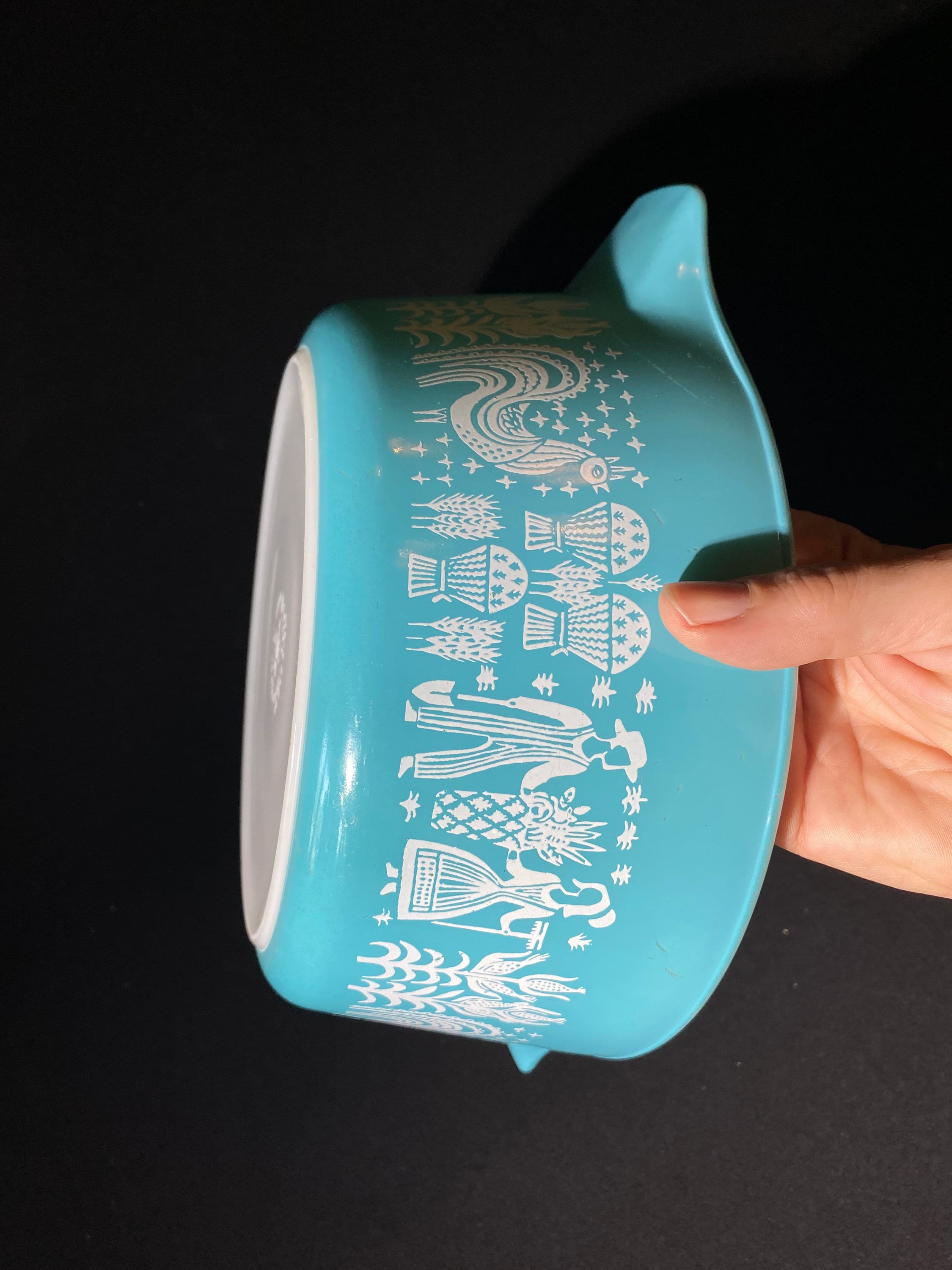 PYREX アーミッシュ バタープリント シンデレラ キャセロール皿セット