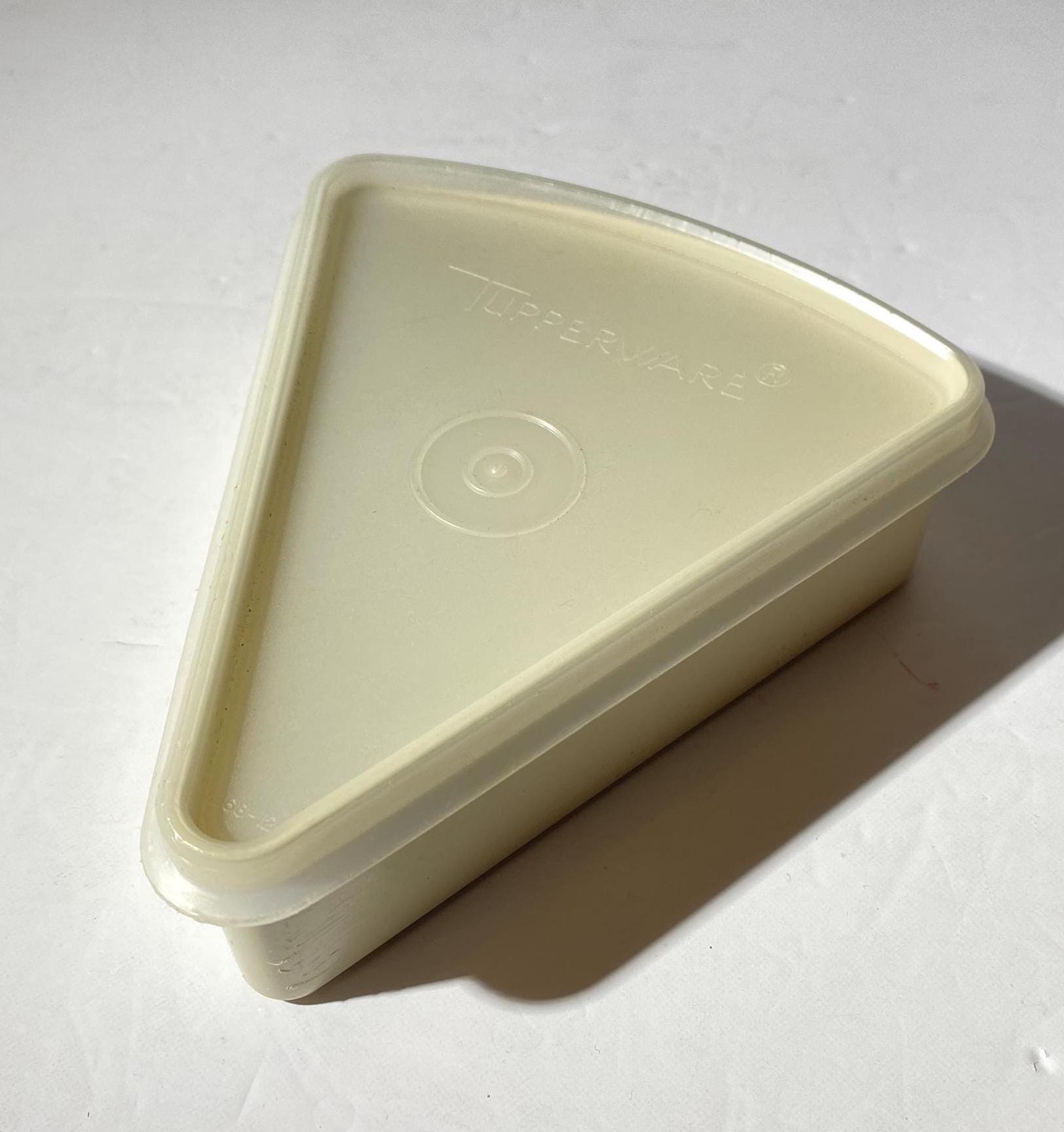 Vintage Tupperware 269 Triangle Pie Almond 268 Storage Pie Container ...